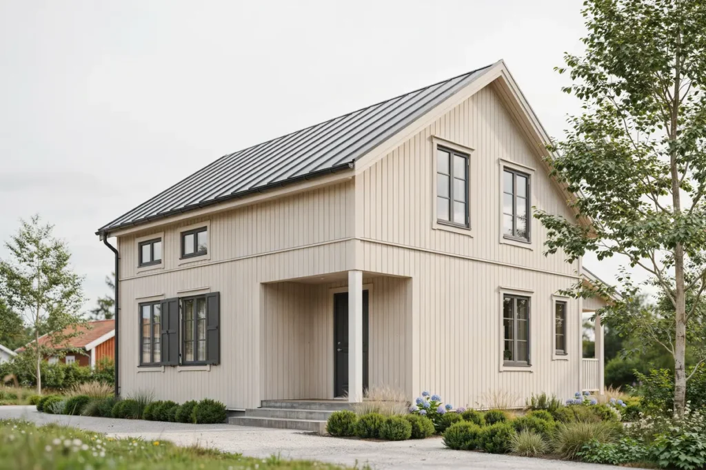 renovering av tr fasad och m lning av villa i mj llby