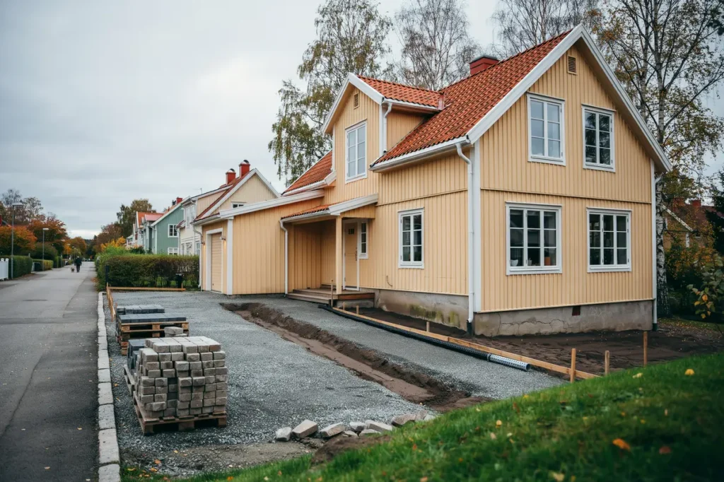 l gga om garageuppfarten materialval markarbete och dr nering f r ett h llbart resultat